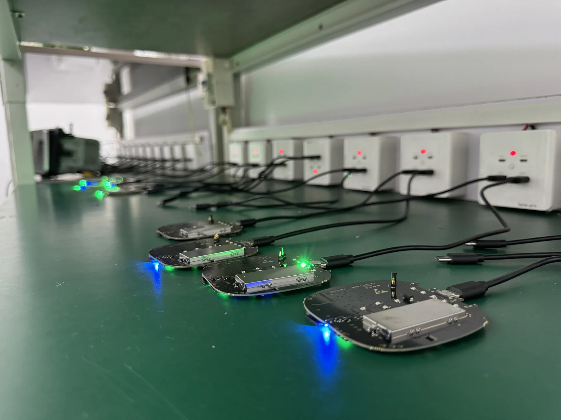 Multiple in-car displays undergoing product testing