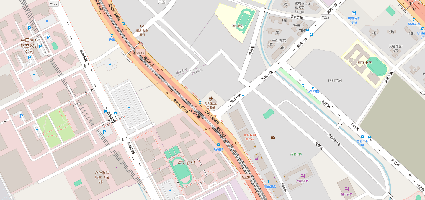 OpenStreetMap view of Hourui, Bao'an, Shenzhen